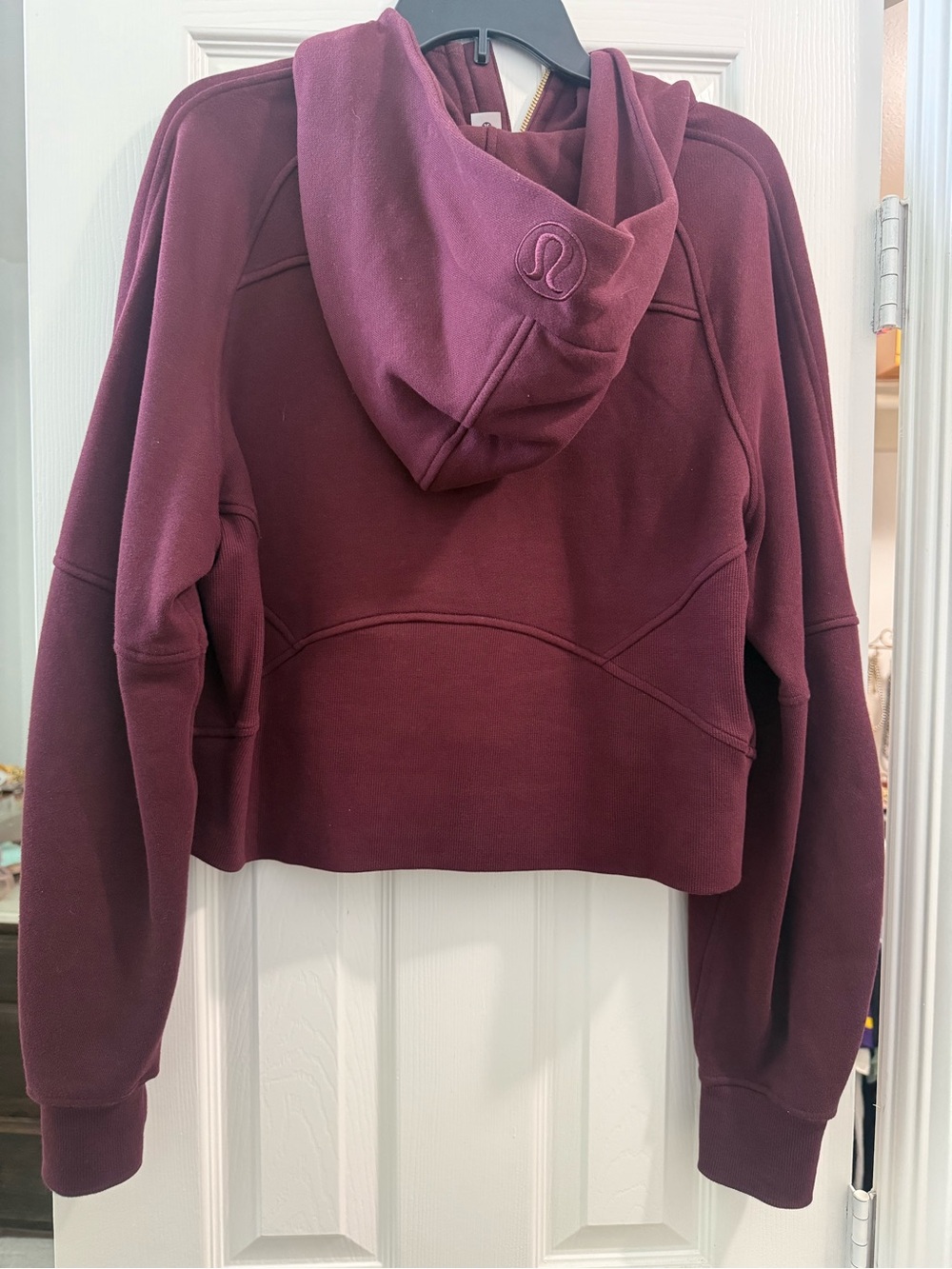 lululemon athletica Scuba Oversized Half-Zip Hoodie - Burgundy Bay / Gold - Picture 3 of 6